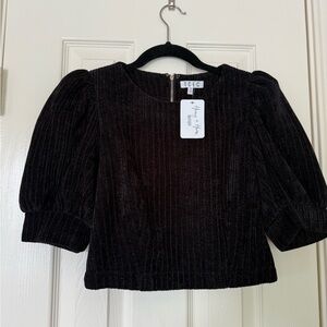 TCEC Elegant Black Textured Top